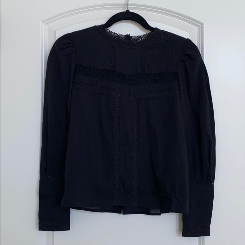 Reformation Black Blouse
